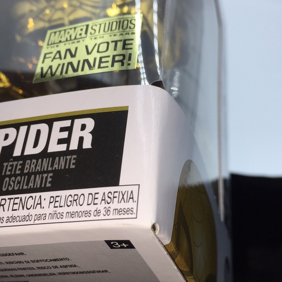 Marvel Iron Spider 440 Funko Pop Bobble Head Metallic Gold Marvel Studio… - Picture 13 of 13